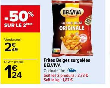 frites belges surgelées belviva