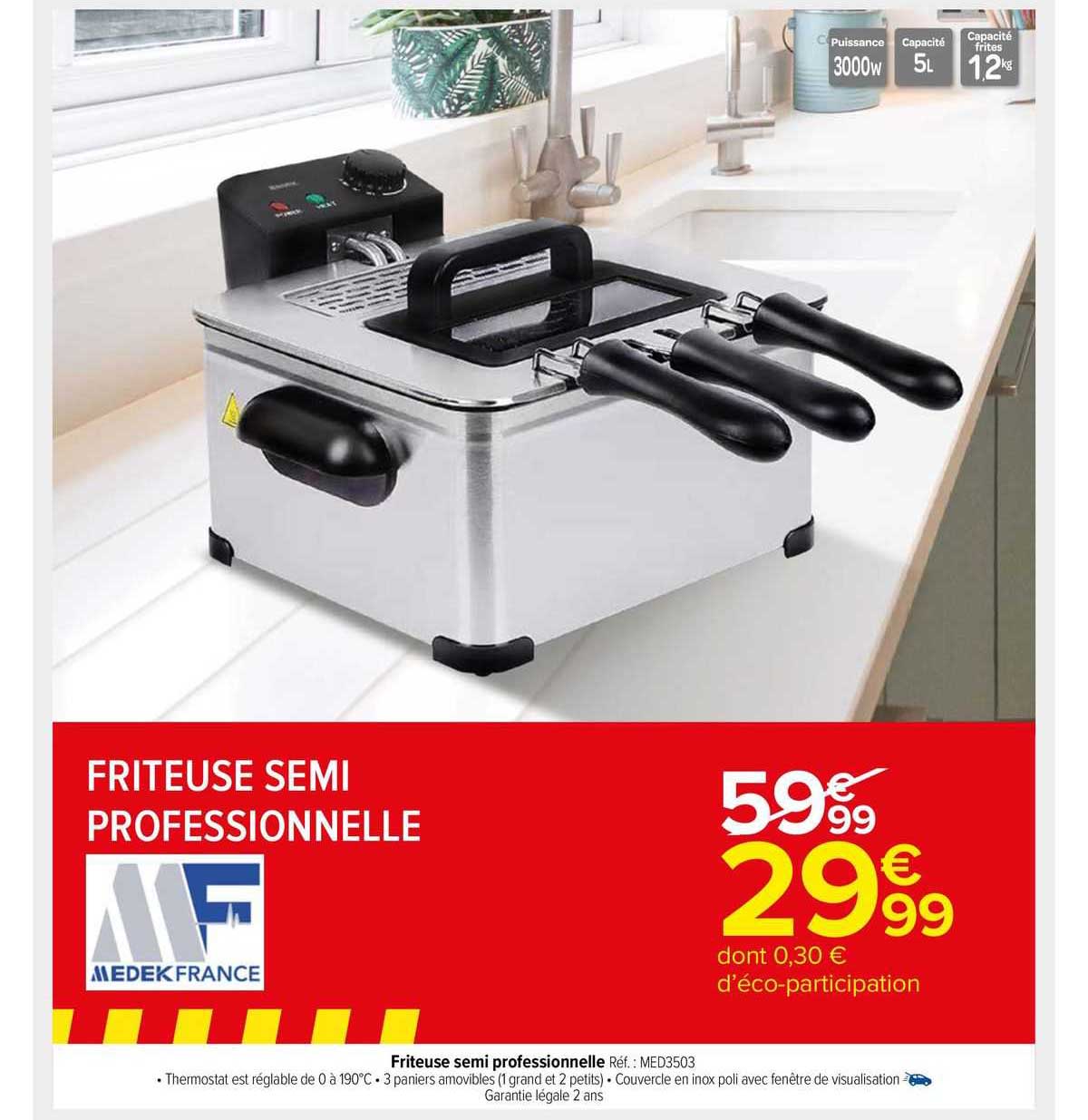 friteuse semi professionnelle medek france