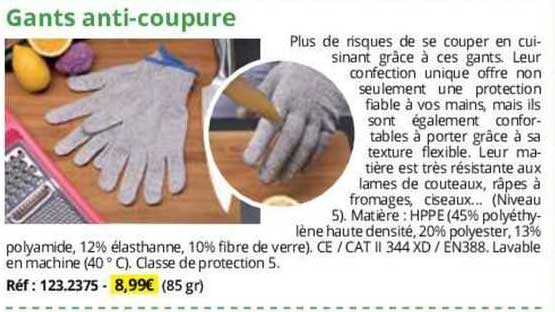 gants anti-coupure
