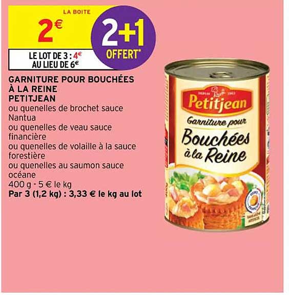 garniture pour bouchées à la reine petitjean