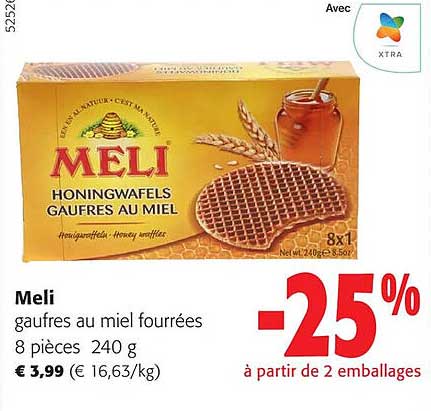 gaufres au miel fourrées meli