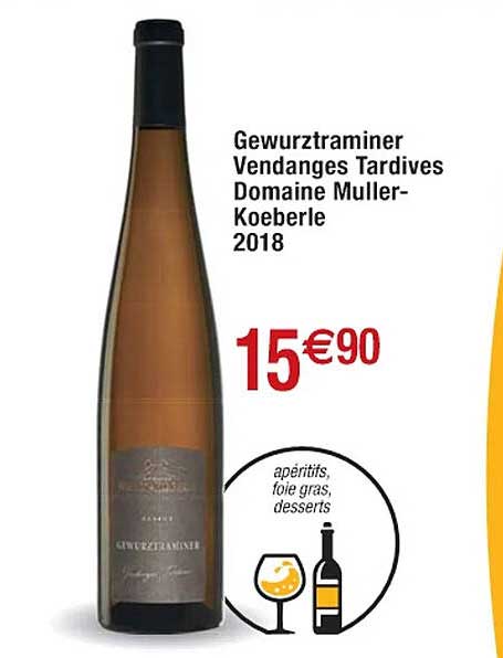 gewurztraminer vendanges tardives domaine muller-koeberle 2018