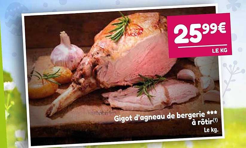 gigot d'agneau de bergerie à rôtir