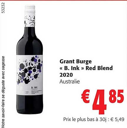 grant burge «b. ink» red blend 2020 australie