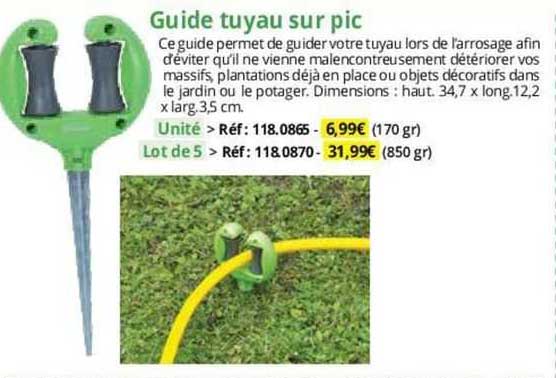 guide tuyau sur pic