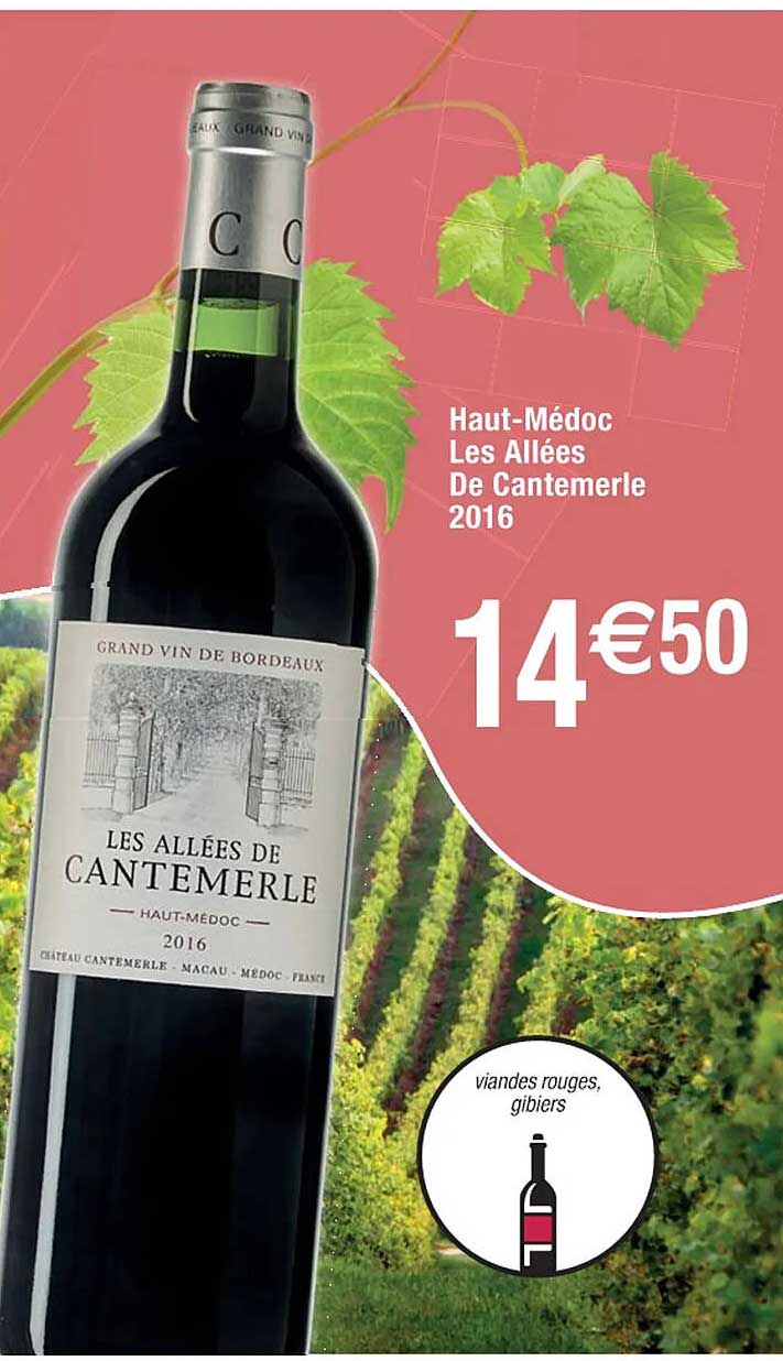haut-médoc les allées de cantemerle 2016