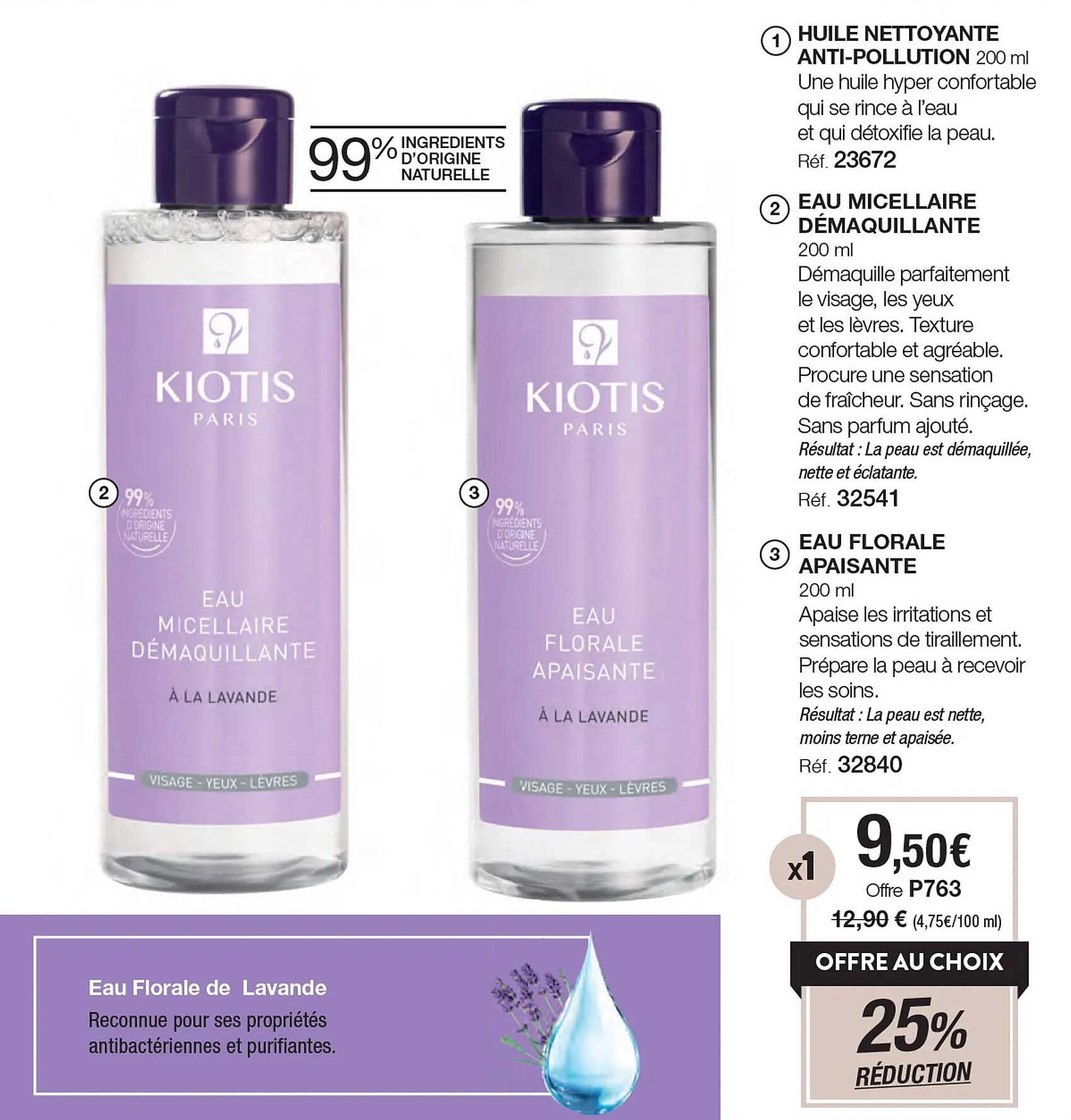 huile nettoyante anti-pollution kiotis paris, eau micellaire démaquillante kiotis paris, eau florale apaisante kiotis paris