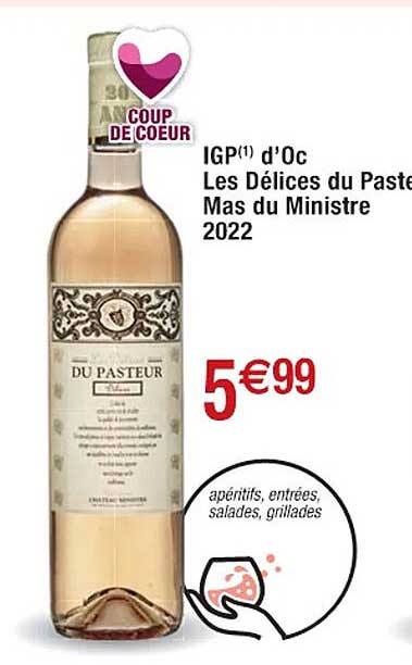 igp d'oc les délices du pasteur mas du ministre 2022