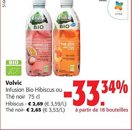 Infusion Bio Hibiscus Ou Thé Noir Volvic