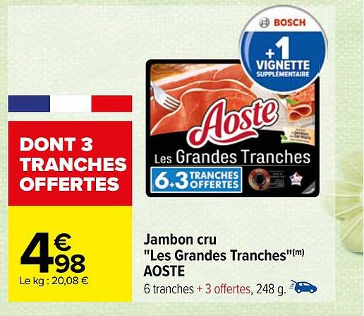 jambon cru "les grandes tranches" aoste