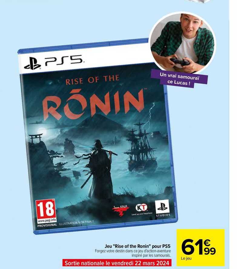 jeu "rise of the ronin" pour ps5
