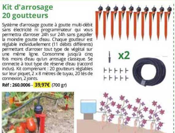 kit d'arrosage 20 goutteurs