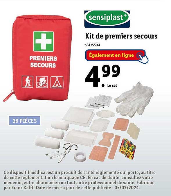 kit de premiers secours sensiplast