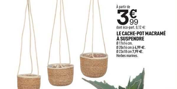 le cache-pot macramé à suspendre