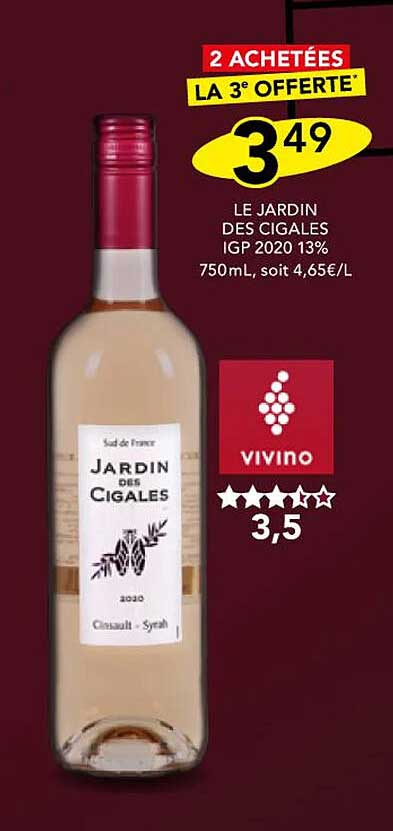 le jardin des cigales igp 2020 13%