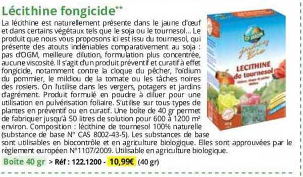 Lécithine Fongicide