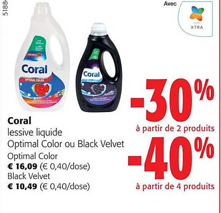 lessive liquide optimal color ou black velvet coral