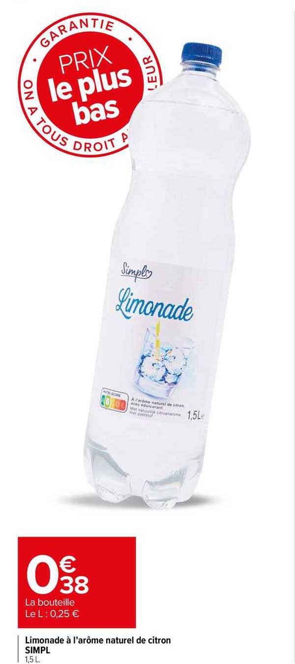 Limonade à L'arôme Naturel De Citron Simpl