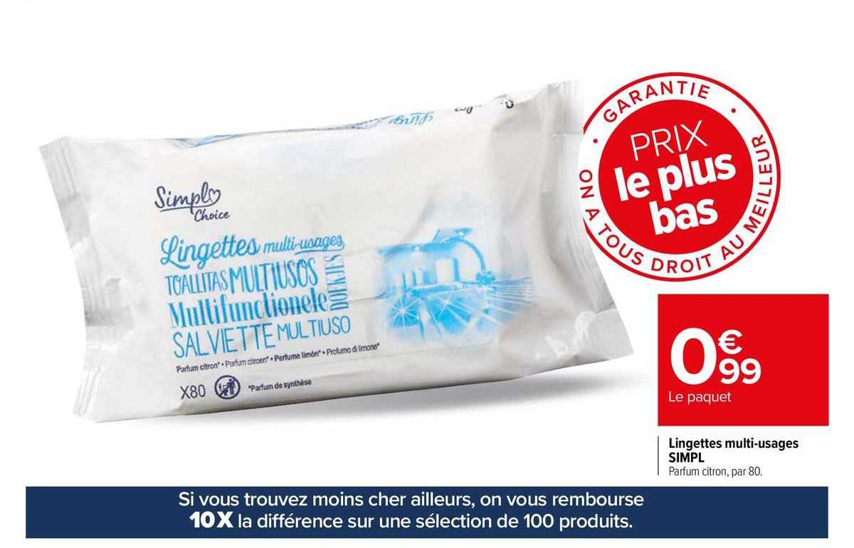 lingettes multi-usages simpl