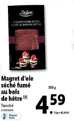 magret d'oie séché fumé au bois de hêtre