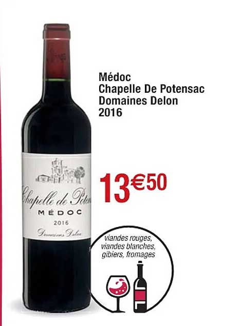médoc chapelle de potensac domaines delon 2016
