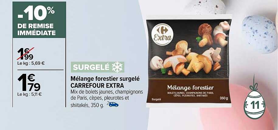 mélange forestier surgelé carrefour extra