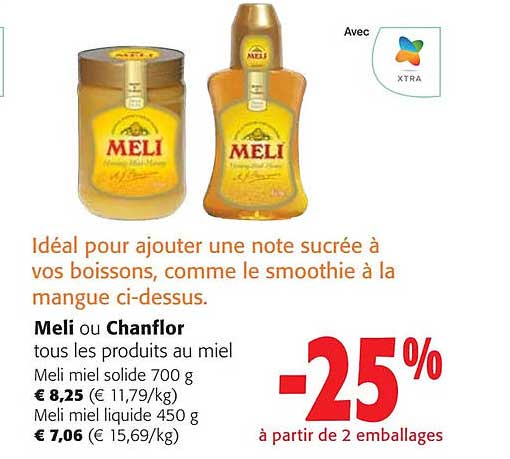 meli ou chanflor les produits au miel