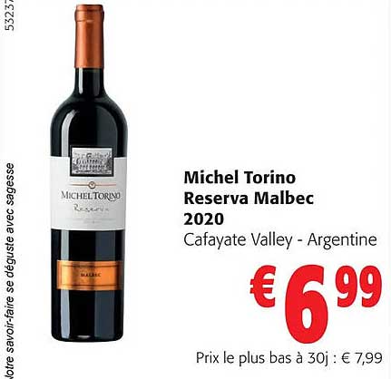 michel torino reserva malbec 2020 cafayate valley - argentine