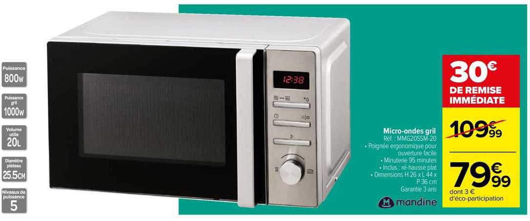micro-ondes gril mandine