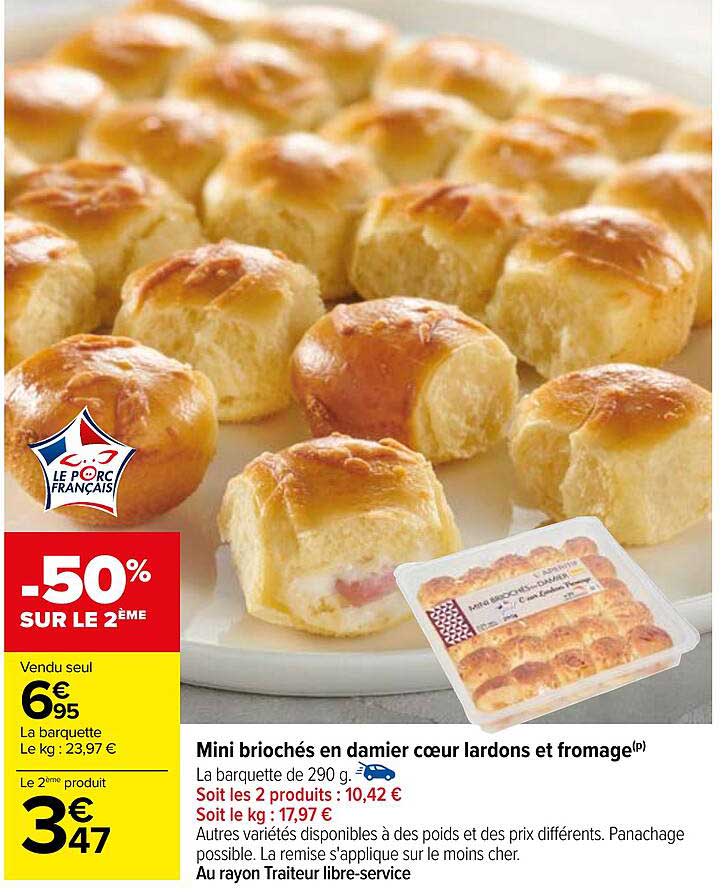 mini broches en damier cœur lardons et fromage