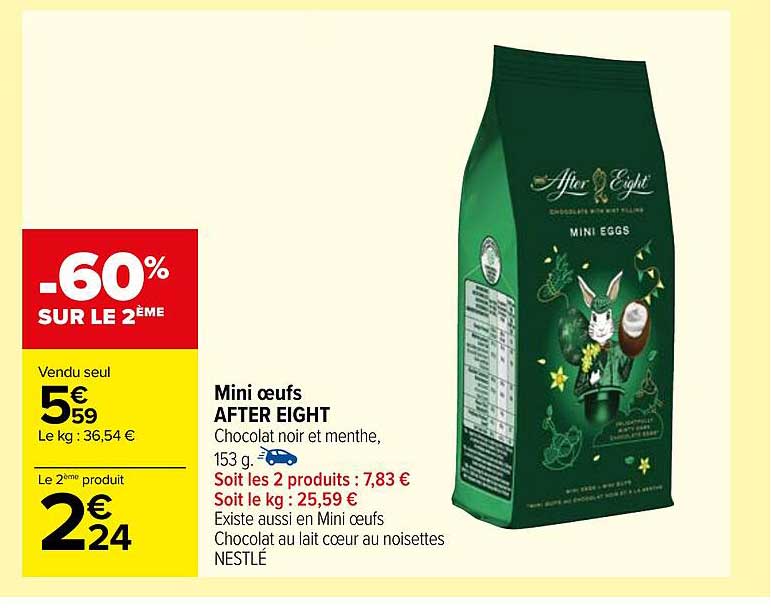 mini œufs after eight