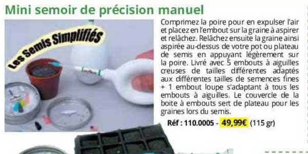 mini semoir de précision manuel