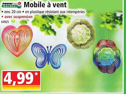 mobile à vent powertec garden
