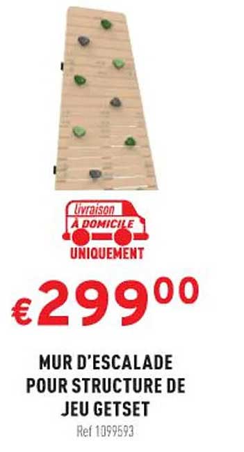 mur d'escalade pour structure de jeu getset