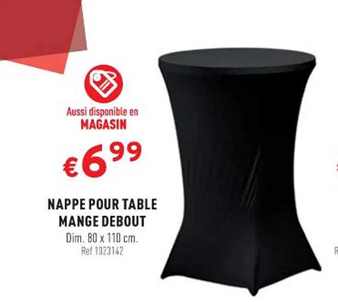 nappe pour table mangé debout