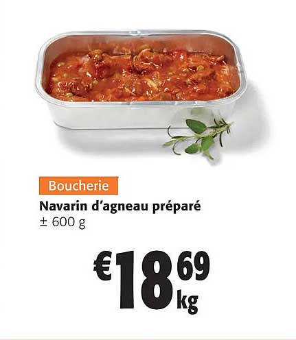 navarin d'agneau préparé