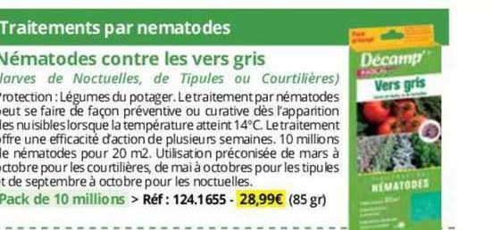 nématodes contre les vers gris