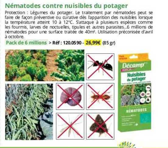 nématodes contre nuisibles du potager