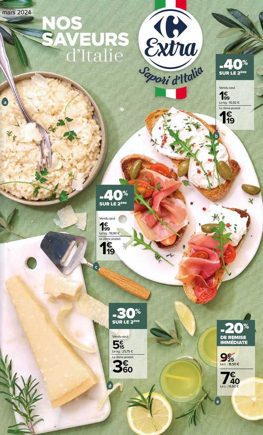 nos saveurs d'italie carrefour extra sapori d'italia
