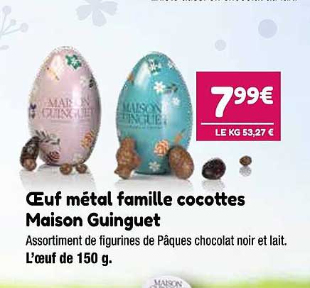 œuf métal famille cocottes maison guinguet