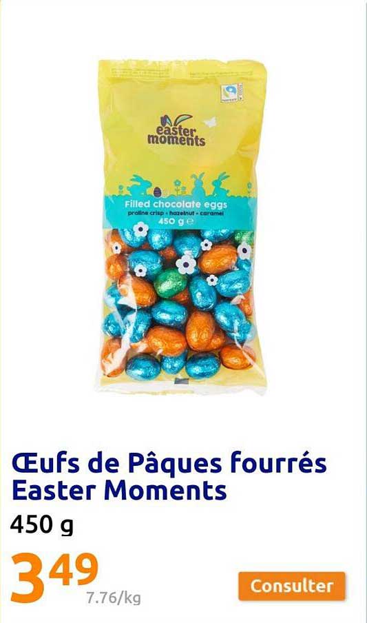 œufs de pâques fourrés easter moments