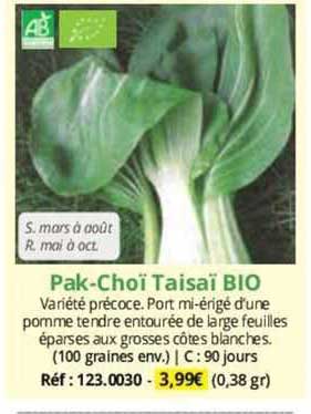 Pak-choï Taisaï Bio
