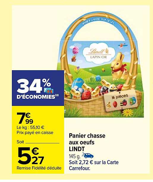 Panier Chasse Aux œufs Lindt