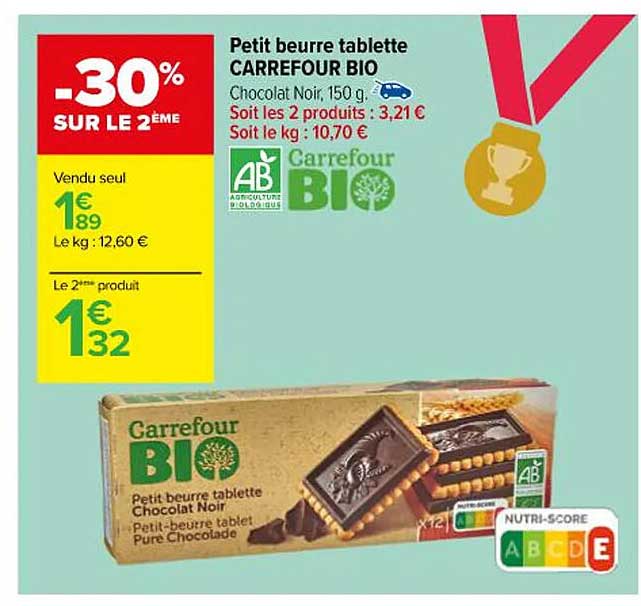 Petit Beurre Tablette Carrefour Bio