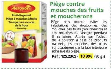 piège contre mouches des fruits et moucherons aeroxon