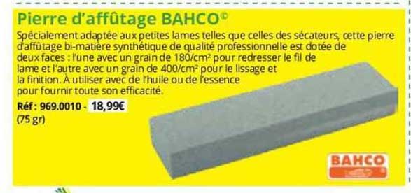 pierre d'affûtage bahco