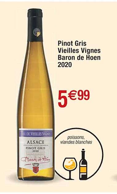 pinot gris vieilles vignes baron de hoen 2020