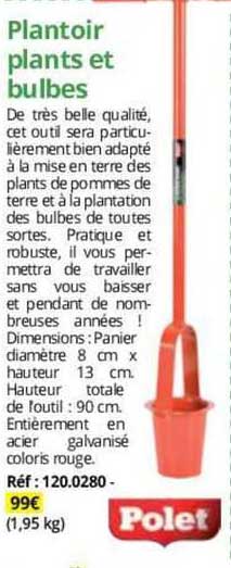 plantoir plants et bulbes