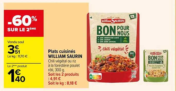 plats cuisinés william saurin