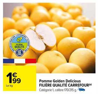pomme golden delicious filière qualité carrefour